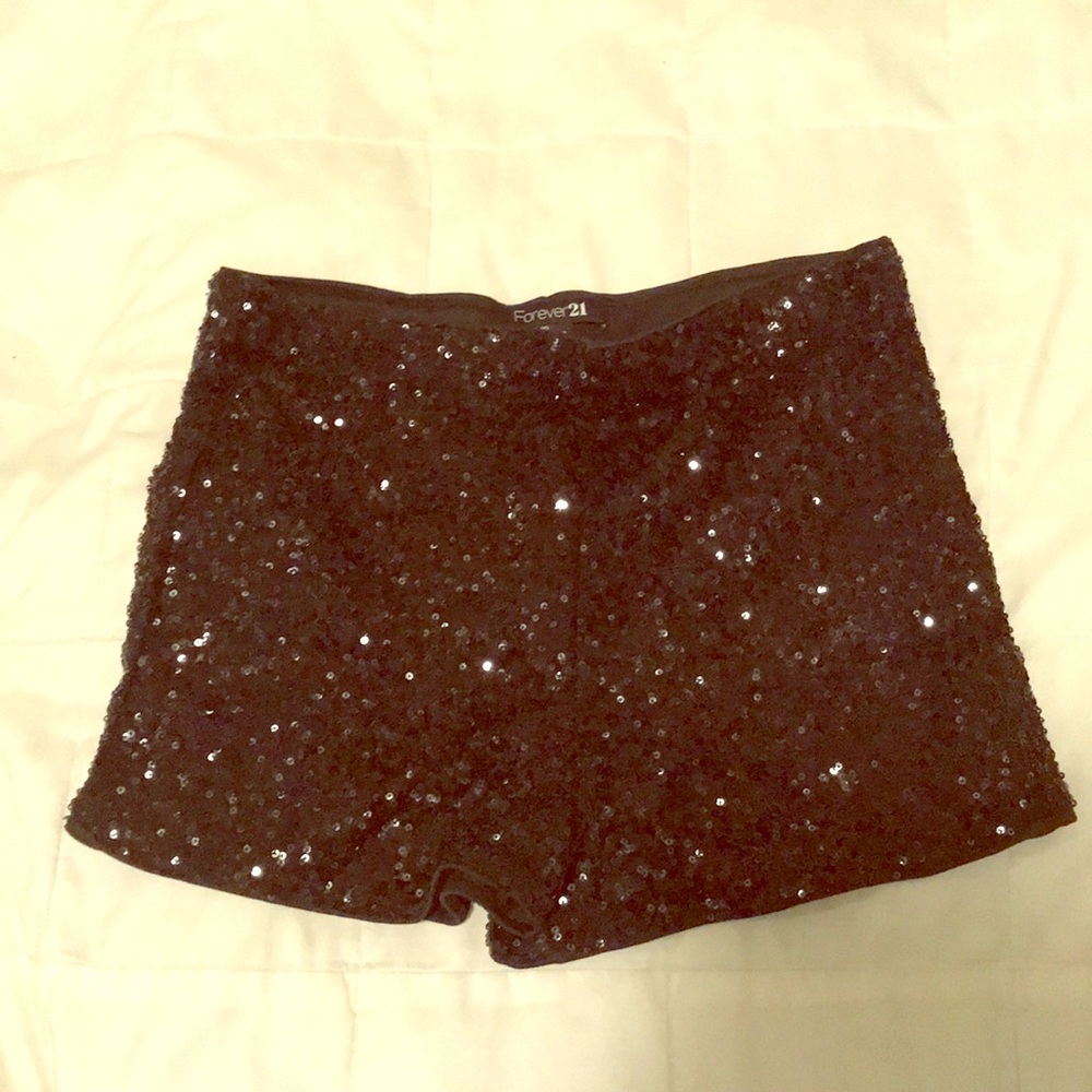 High Waisted Sequin Shorts
